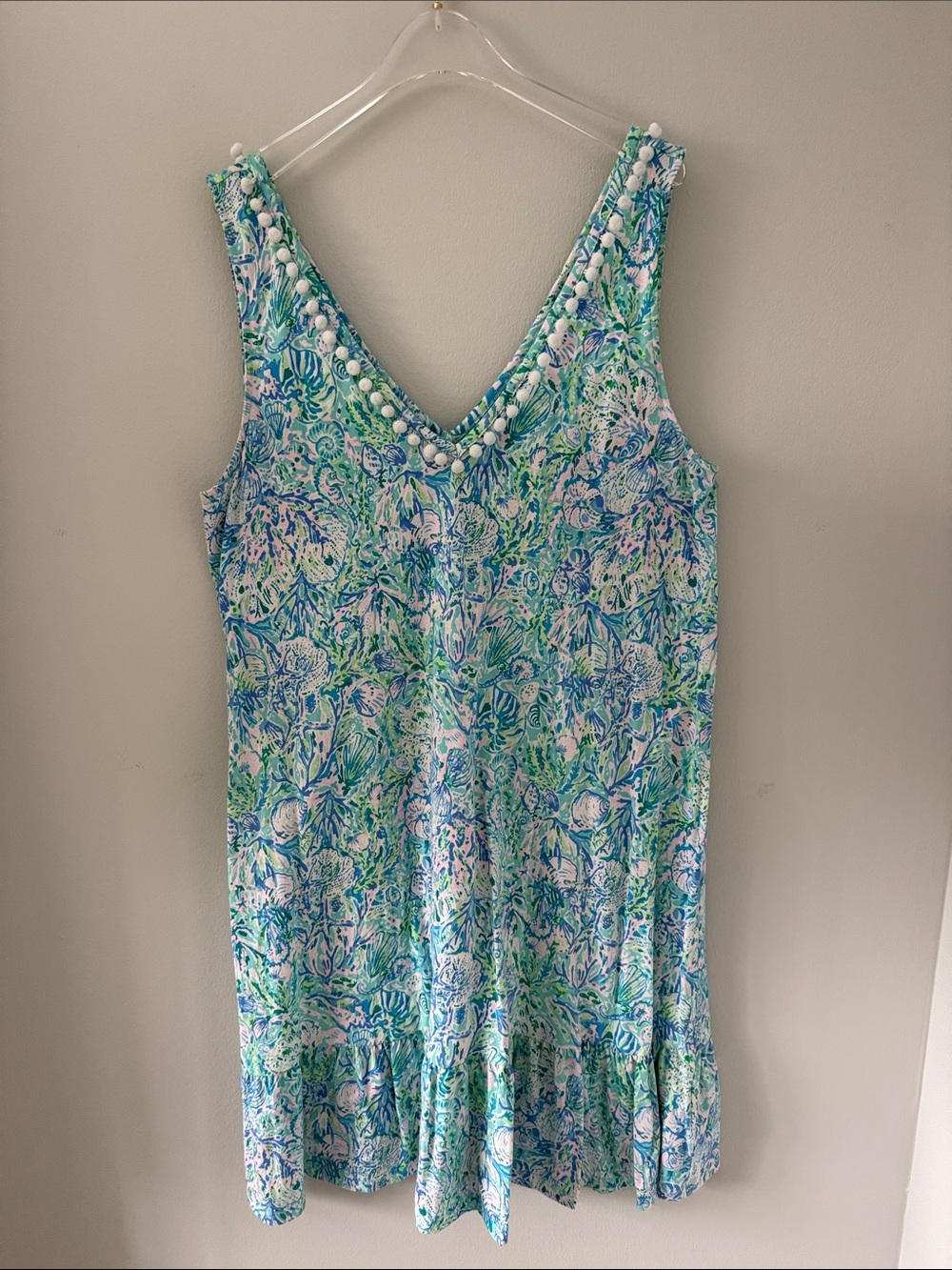 Lilly Pulitzer Mint, Blue and Blush Floral Tank Mini Dress